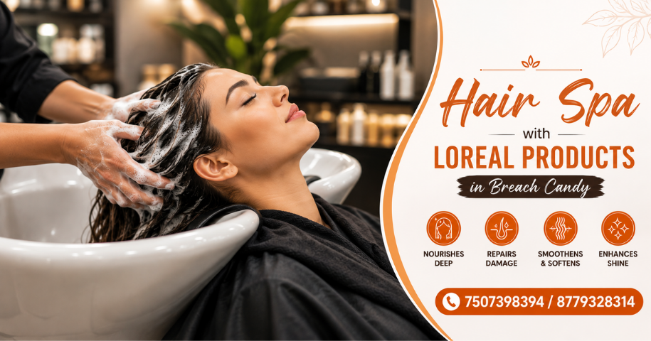 Hair Spa With Loreal products in Breach Candy